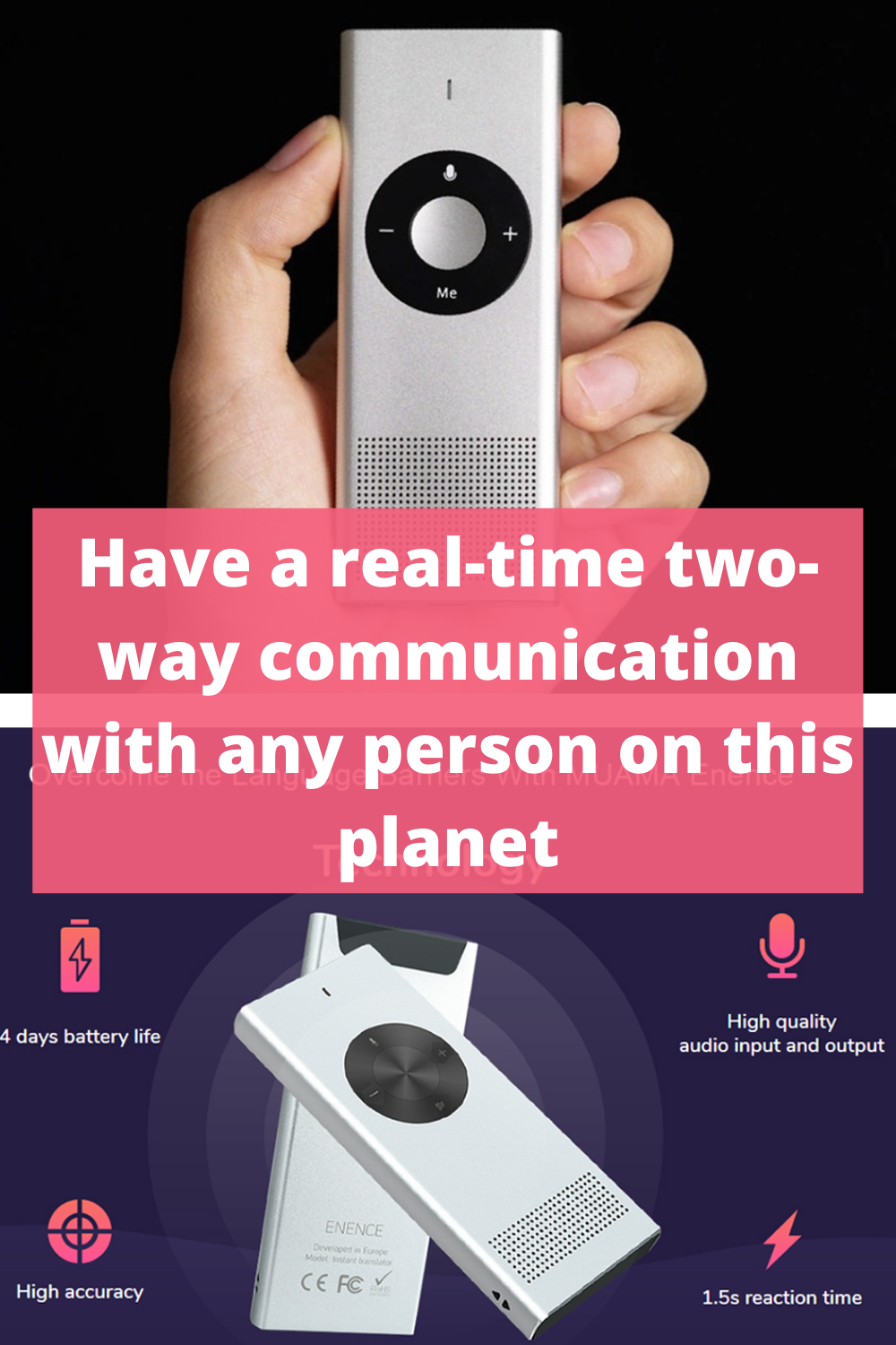 Have a real-time two-way communication with any person on this planet