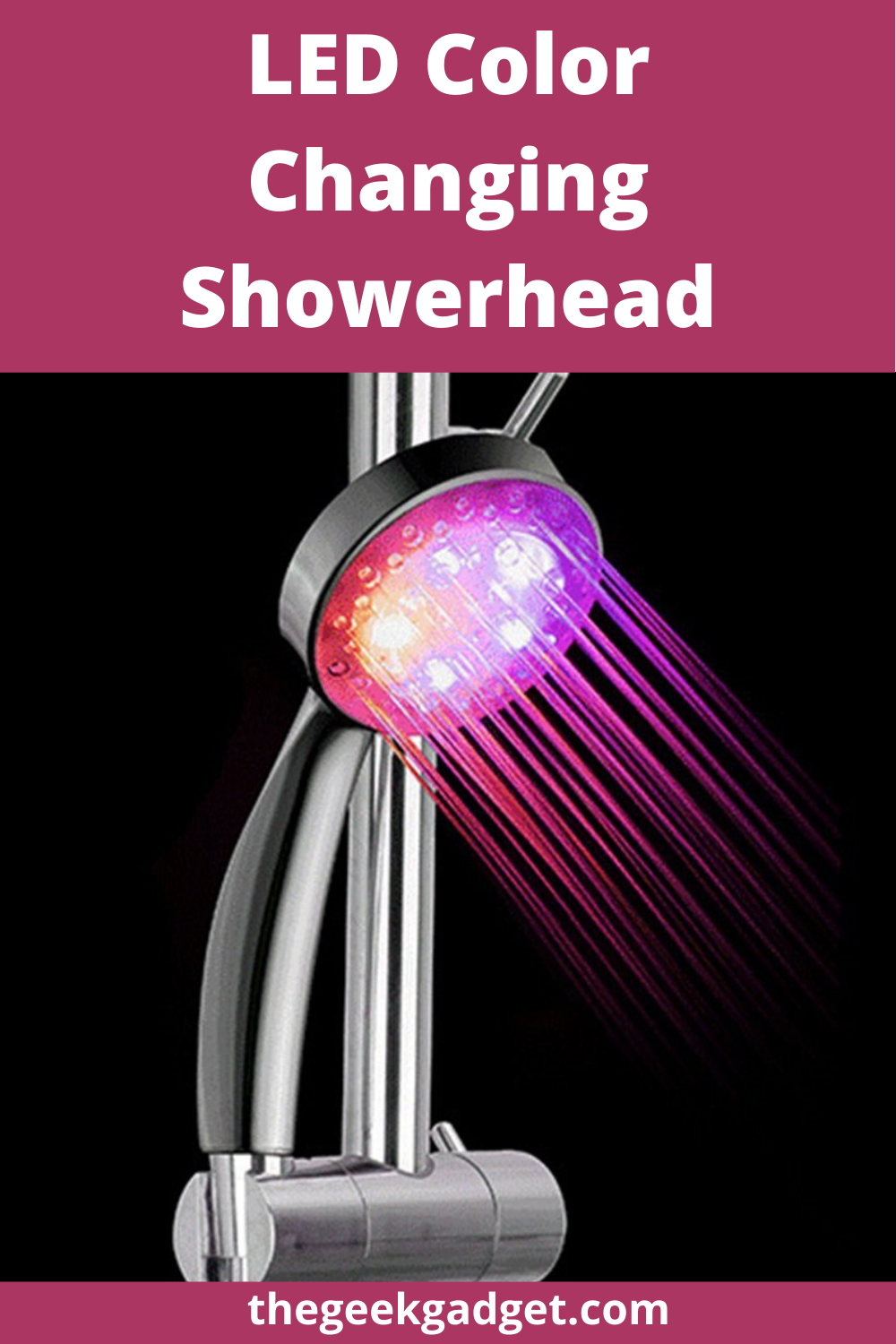 Magic Automatic 7 Color Water LED Lights Shower Head