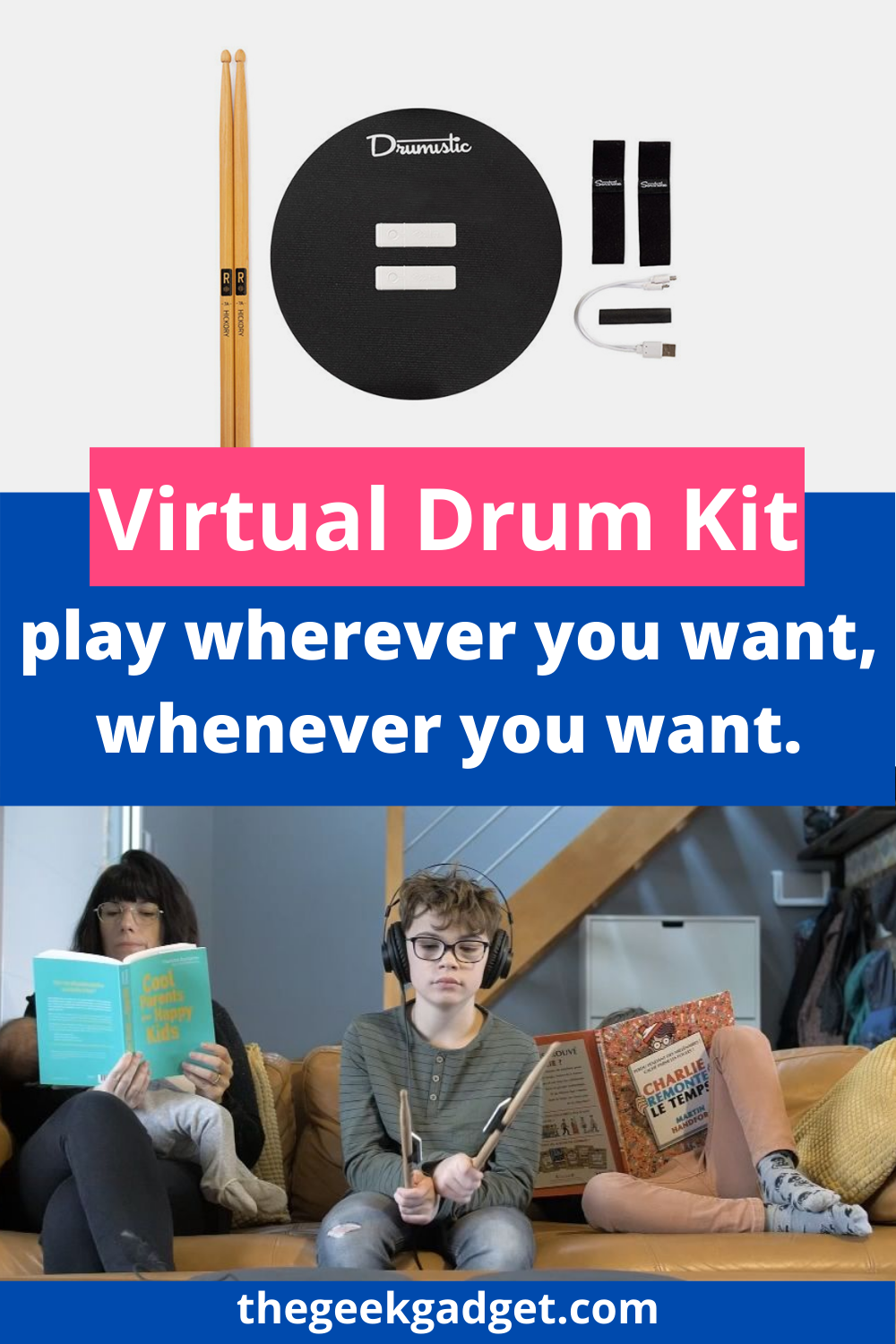 Senstroke virtual drum kit - play wherever you want, whenever you want.