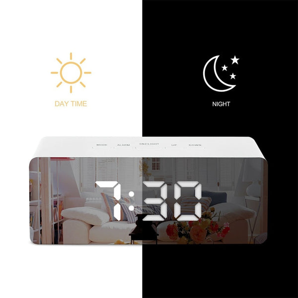 LED Mirror Alarm Clock