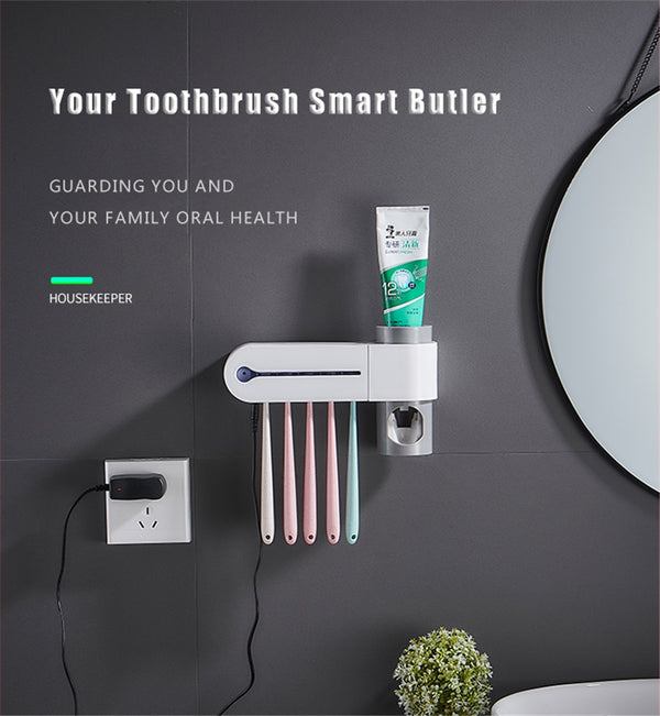 UV Toothbrush Holder Sterilizer and Dispenser