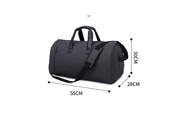 Garment Travel Bag With Shoes Compartment, Convertible Suit Travel Duffel Bag Carry On Bag