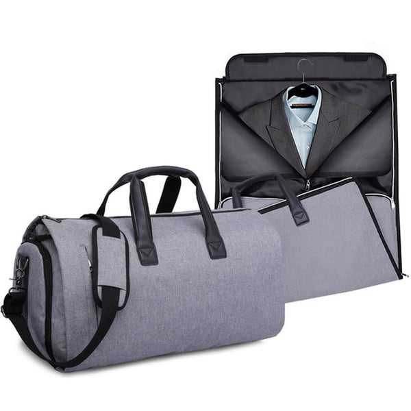 Garment Travel Bag With Shoes Compartment, Convertible Suit Travel Duffel Bag Carry On Bag