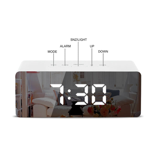 LED Mirror Alarm Clock