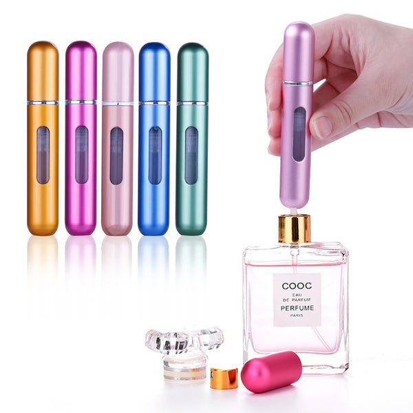 Portable Travel Mini Container Aluminum Refillable Perfume Spray Bottle