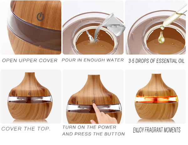 Auto therapy Wooden Humidifier and Air Purifier