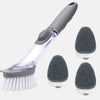 Dish Bowl Cleaning Brush with Liquid Soap Dispenser